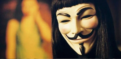 Movie Cosplay V for Vendetta Hacker Mask Anonymous Guy Fawkes