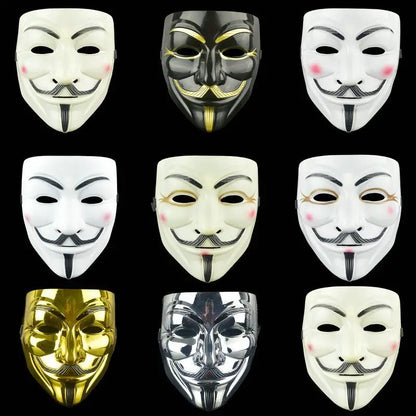 Movie Cosplay V for Vendetta Hacker Mask Anonymous Guy Fawkes