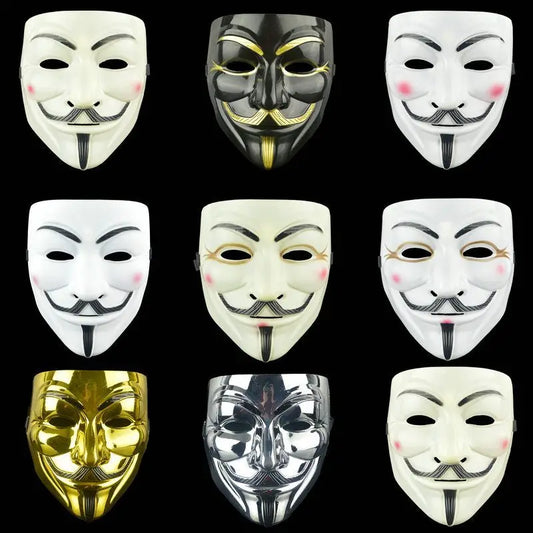 Movie Cosplay V for Vendetta Hacker Mask Anonymous Guy Fawkes