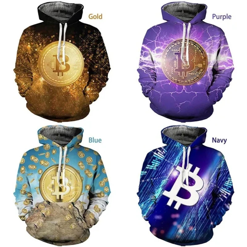 VIP OFFERT !!...HOODIE BTC PULLOVER* 3D Print Long-sleeve great!