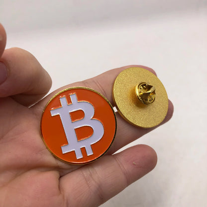 Bitcoin BTC Brooch Fashion Coin