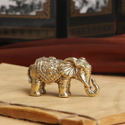 Antique Bronze Minature Elephant Ornament