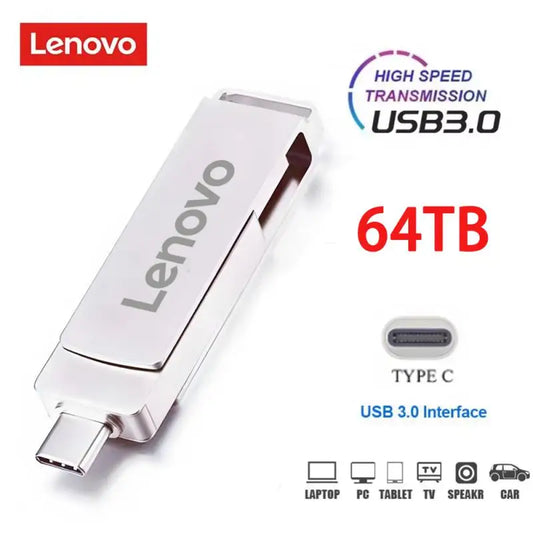 Lenovo Metal 2TB USB Disk Flash Drive USB3.0 High Speed