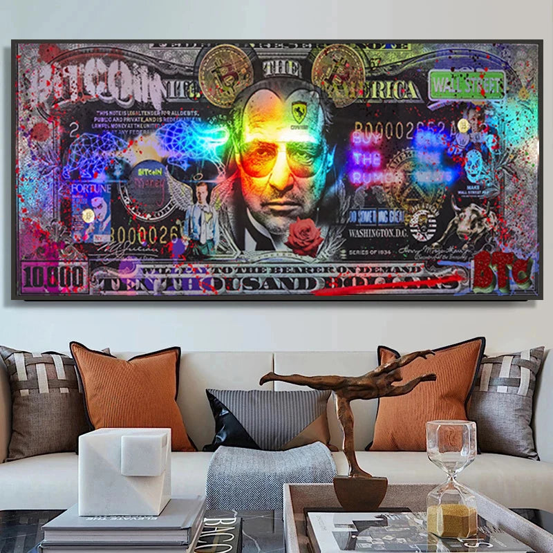 TRADER BUZZ . ..BOSS The Wolf of Wall Street Bitcoin Posters Prints Colorful Wall Art