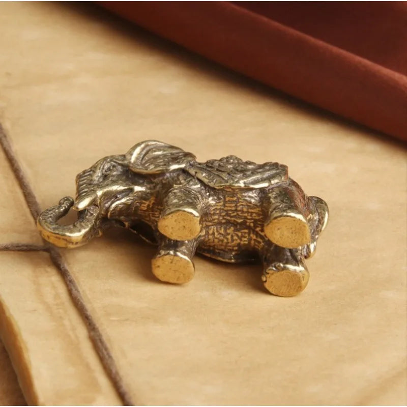 Antique Bronze Minature Elephant Ornament