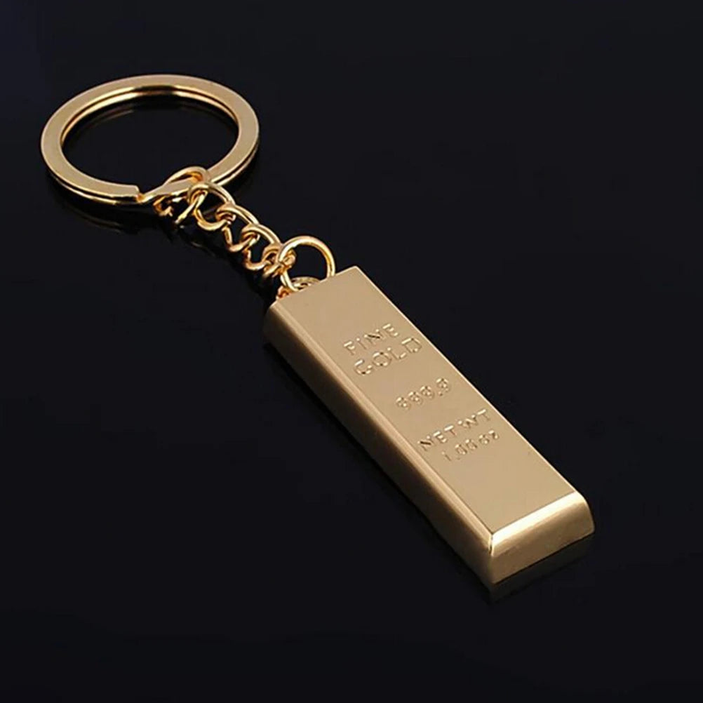 Gold Auto Key Chain GOLD INGOT ORNAMENT  Charms Pendant!