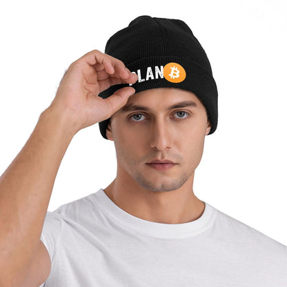 Bitcoin Crypto Currency Plan B Knitted  Beanies