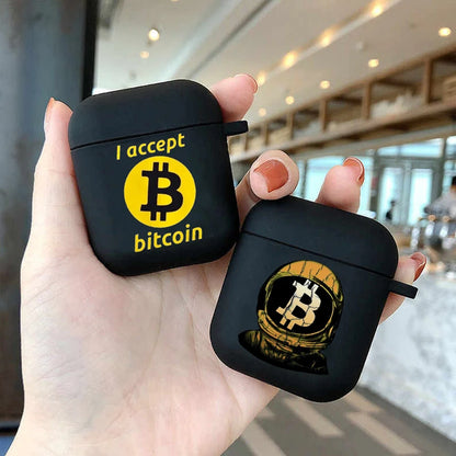 PODS Bitcoin Coin silicone TPU Case For AirPods Pro 1 2 3