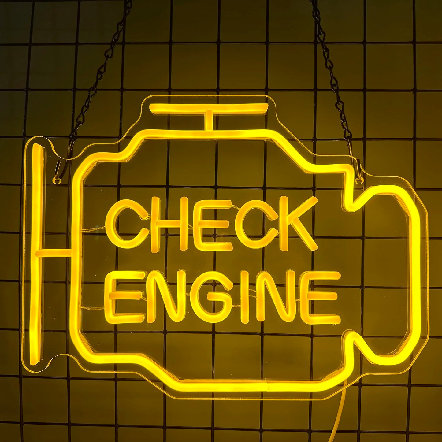 Check Engine Neon Sign Led Light Auto Room Garage Repair