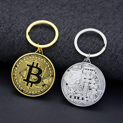 Bitcoin Coin keychain