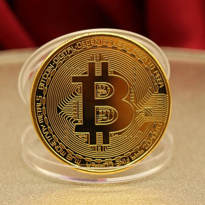 COIN BTC Gold Lamitated Plated