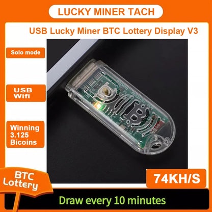 Bitcoin Miner USB Lucky Miner LV03 MINI ASIC Mining Solo Lotteriegerät