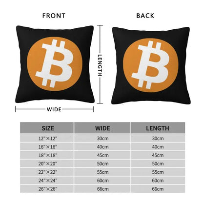 Bitcoin Throw Pillow Case BTC Fans Modern Cushion Cover Car Pillowcase