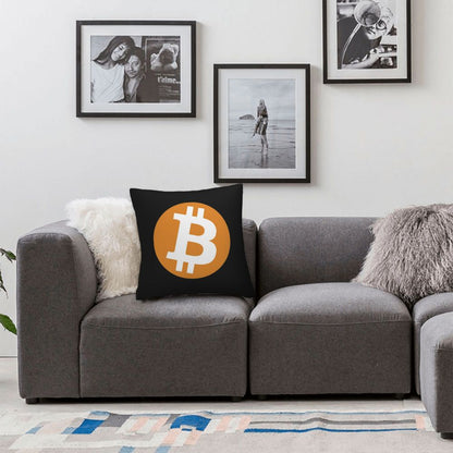 Bitcoin Throw Pillow Case BTC Fans Modern Cushion Cover Car Pillowcase