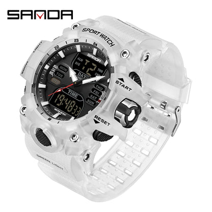 SANDA Outdoor Military Mens Watch LED Digital Quartz