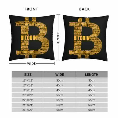 Bitcoin Logo  Pillowcase Soft Fabric Cushion