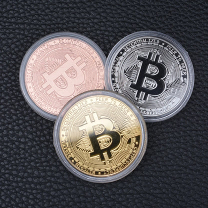 COIN BTC Gold Lamitated Plated