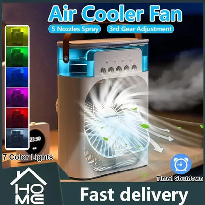 3 In 1 New Fan AIr Conditioner Trader Small Air Cooler LED Night Light Portable Fan