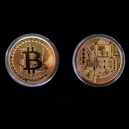 COIN BTC Gold Lamitated Plated