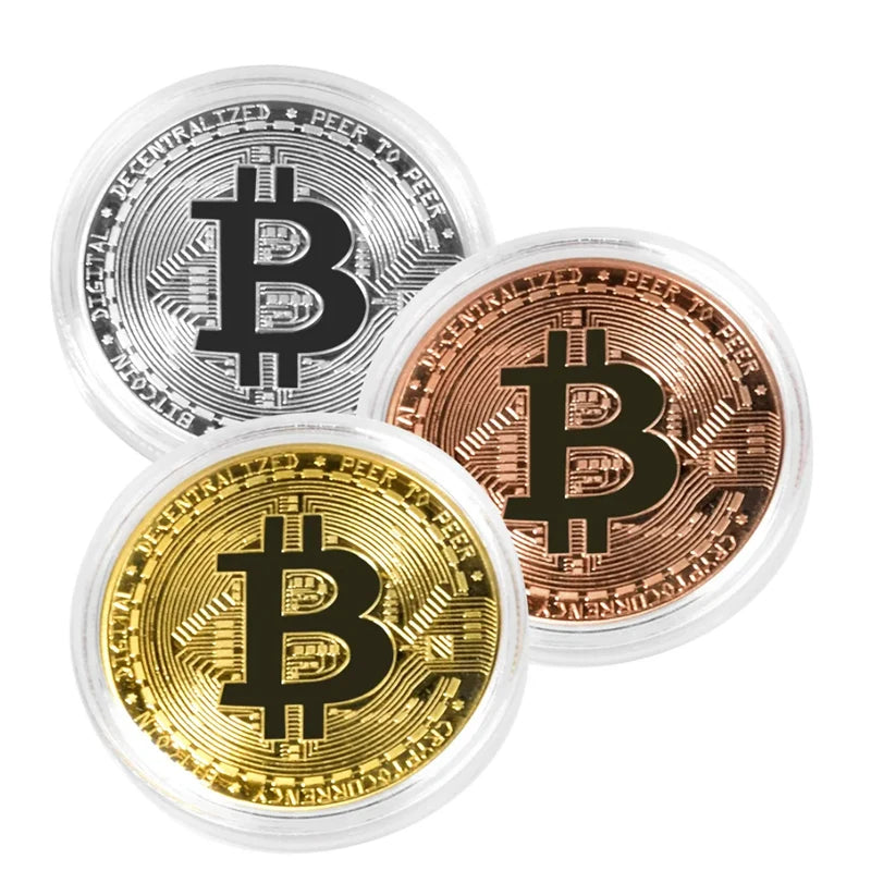 COIN BTC Gold Lamitated Plated