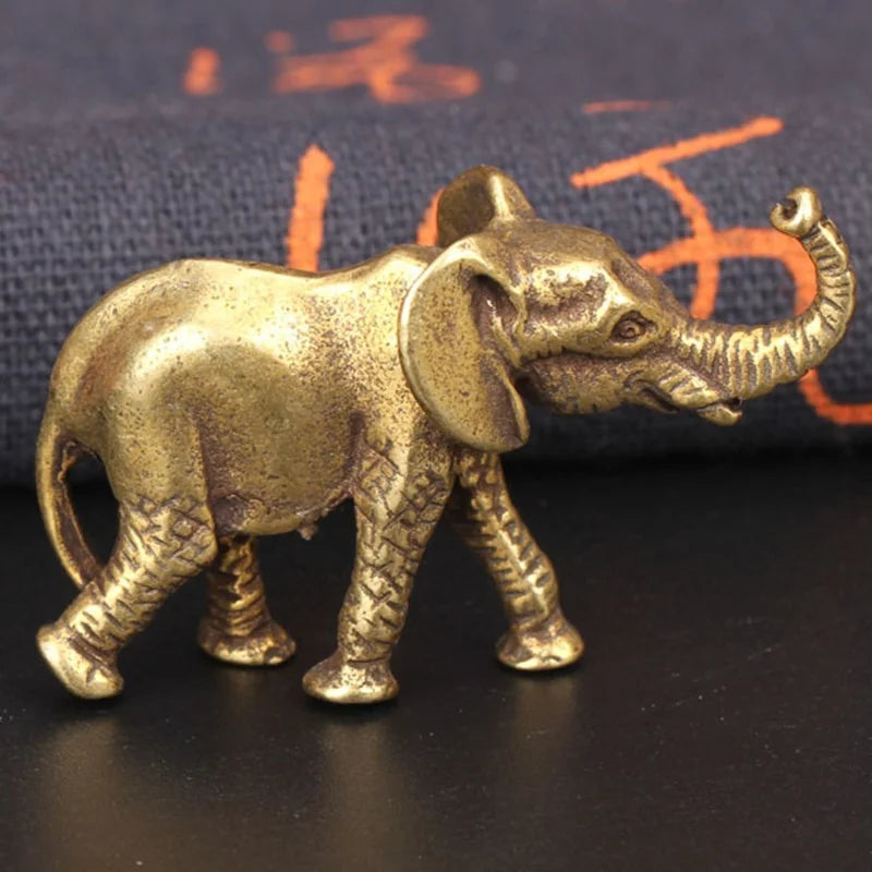 Antique Bronze Minature Elephant Ornament