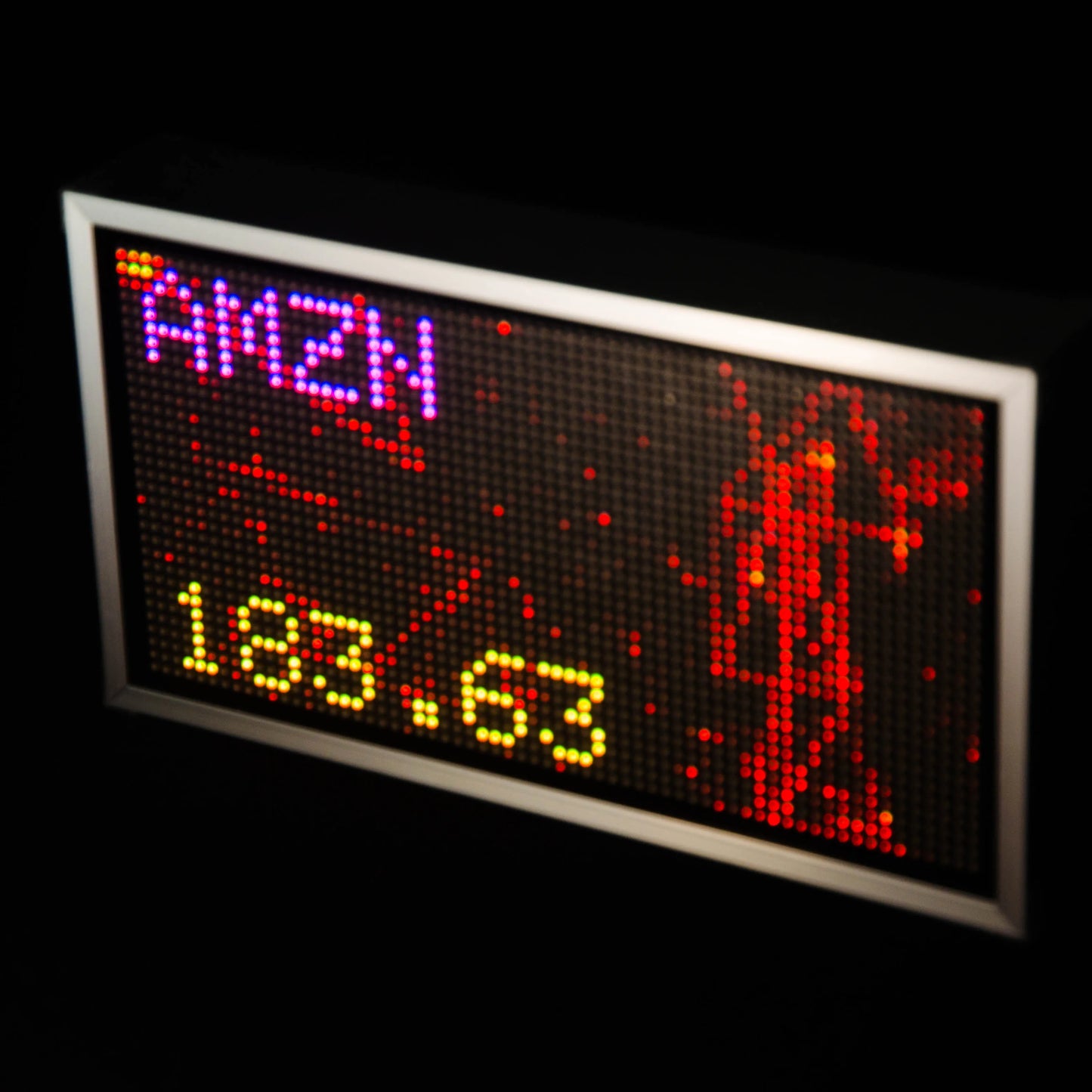 GeekMagic 8inch Big Wall Weather Clock and Stock Market  Price Ticker Display