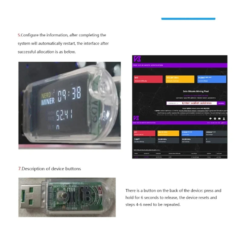 Lucky Miner V3 Silent Miner Machine Usb Mining Machine 74KH/S LV03 Mini Home Miner Machine Asic Mining