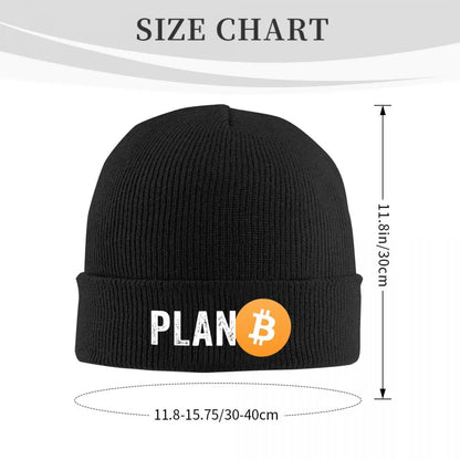 Bitcoin Crypto Currency Plan B Knitted  Beanies